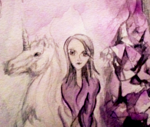 Hybrid Children drawing by Bridget Nielsen with unicorn