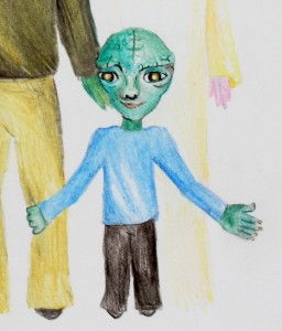 picture of small reptilian hybrid alien child