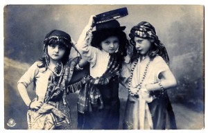 group of creative gypsy children